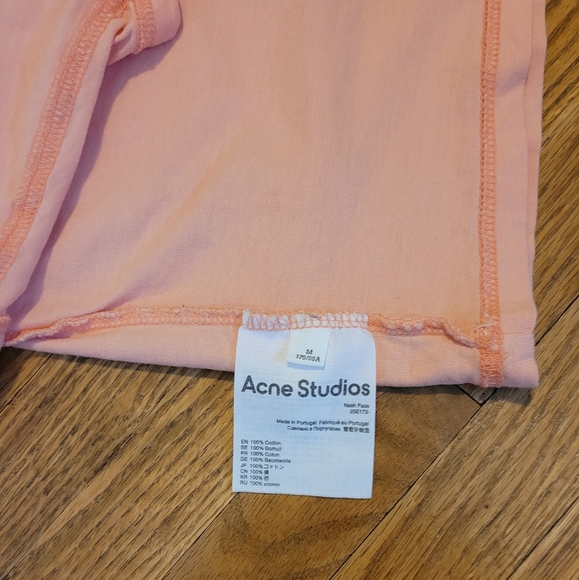 Acne Studios Peach Cotton T Shirt - Picture 4 of 4